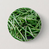 Groene Bonen Ronde Button 5,7 Cm (Voorkant)