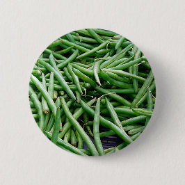 Groene Bonen Ronde Button 5,7 Cm