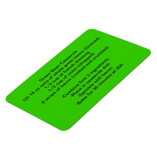 Groene bonenmagneet magneet (Linkerzijde)