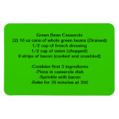 Groene bonenmagneet magneet (Horizontaal)