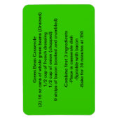 Groene bonenmagneet magneet (Verticaal)