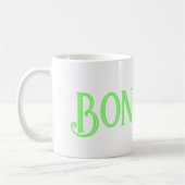 Groene Bonjour Witte Koffie Mok (Links)