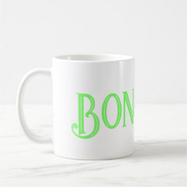 Groene Bonjour Witte Koffie Mok