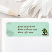 Groene Bonsai grunge achtergrond 'Groei' Etiket (Insitu)