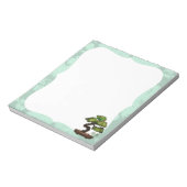 Groene Bonsai grunge achtergrond 'Groei' Notitieblok (Linkerzijde)