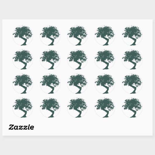 Groene Bonsai Tree Sticker (Vel)