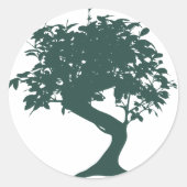 Groene Bonsai Tree Sticker (Voorkant)