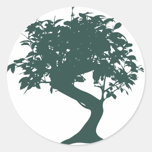 Groene Bonsai Tree Sticker (Voorkant)