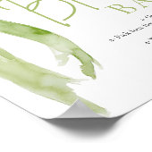 Groene Boog Bruidsfeest Bloeiende Bloemen Bar Bord Poster (Hoek)