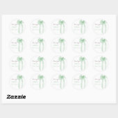 Groene Boog Bruiloft Dank Je Wel Ronde Sticker (Vel)