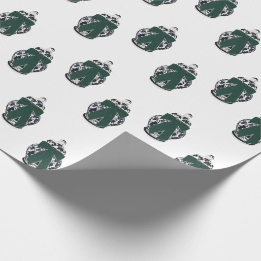 Groene boog Chinoiserie vaas inpakpapier (Hoek)