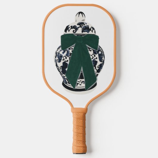Groene Boog Chinoiserie Vaas Pickleball Paddle (Voorkant)
