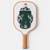 Groene Boog Chinoiserie Vaas Pickleball Paddle (Achterkant)