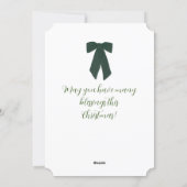 Groene Boog Chinoiserie Vaas Plat Kerstkaart (Achterkant)