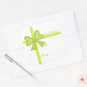 Groene Boog en Lint Gift Label Sticker (Envelop)