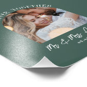 Groene boog foto huwelijksgeschenk huisdecoratie foto afdruk (Hoek)