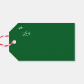 Groene boog foto script Kerstmis Cadeaulabel (Achterkant Horizontaal)