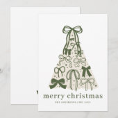 Groene Boog Kerstboom Plat Kerstkaart (Voorkant / Achterkant)