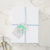 Groene boog krabbel baby shower naam toevoegen dat cadeaulabel (Met Touw)