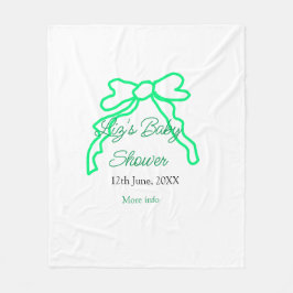 Groene boog krabbel baby shower naam toevoegen dat fleece deken
