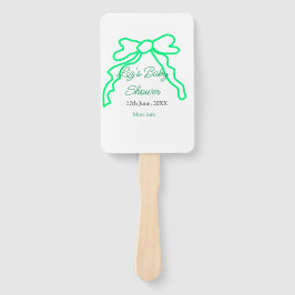 Groene boog krabbel baby shower naam toevoegen dat handwaaier