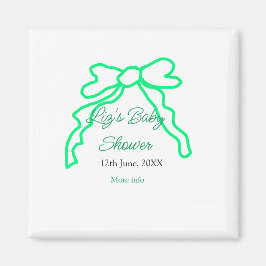 Groene boog krabbel baby shower naam toevoegen dat magneet