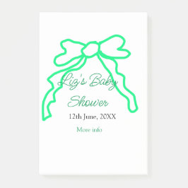 Groene boog krabbel baby shower naam toevoegen dat post-it® notes