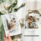 Groene boog Moderne foto Kerstmis Feestdagenkaart