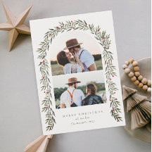 Groene Boog Moderne Schrift 2 Foto Kerstmis