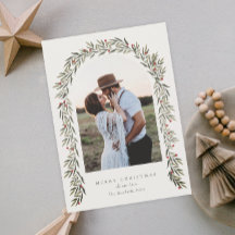 Groene Boog Moderne Script Foto Kerstmis