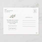 Groene Boog Moderne Script Zakelijke Kerstkaart Feestdagenkaart (Achterkant)