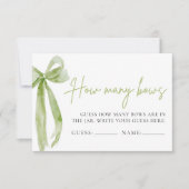 Groene boog raden hoeveel bogen spel kaart (Voorkant)