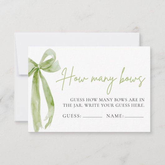 Groene boog raden hoeveel bogen spel kaart (Voorkant)