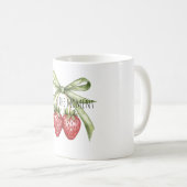 Groene Boog Rode Aardbeien Fruit Koffiemok (Voorkant rechts)