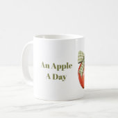 Groene Boog Rode Appel Per Dag Koffiemok (Voorkant links)
