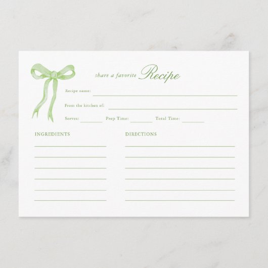 Groene Boog Tying the Knot Vrijgezellenfeest Recep Informatiekaartje (Voorkant)