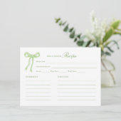 Groene Boog Tying the Knot Vrijgezellenfeest Recep Informatiekaartje (Staand voorkant)