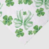 Groene Boog Vierbladige Klaver St. Patrick's Dag Tissuepapier (Detail)