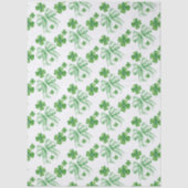 Groene Boog Vierbladige Klaver St. Patrick's Dag Tissuepapier (Voorkant)