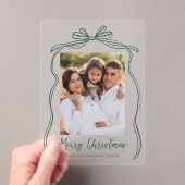  Groene Boog Vrolijke Kerstfoto Acryl Uitnodigingen (Insitu (Draagbaar))