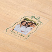  Groene Boog Vrolijke Kerstfoto Acryl Uitnodigingen (Laagn)