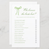 Groene Boog Wie Weet De Bruid Beste Bruids Spel (Voorkant / Achterkant)