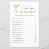 Groene Boog Wie Weet De Bruid Beste Bruids Spel (Voorkant)