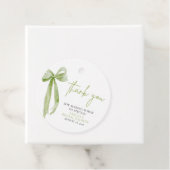 Groene boog Ze bindt de knoop Vrijgezellenfeest Bedankjes Labels (In situ)