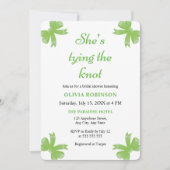 Groene boog Ze bindt de knoop Vrijgezellenfeest Kaart (Voorkant)