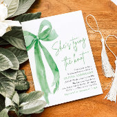 Groene boog Ze bindt de knoop Vrijgezellenfeest Kaart