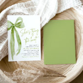 Groene boog Ze bindt de knoop Vrijgezellenfeest Kaart