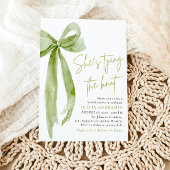 Groene boog Ze bindt de knoop Vrijgezellenfeest Kaart