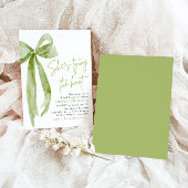 Groene boog Ze bindt de knoop Vrijgezellenfeest Kaart