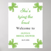 Groene boog Ze bindt de knoop Vrijgezellenfeest Poster (Voorkant)